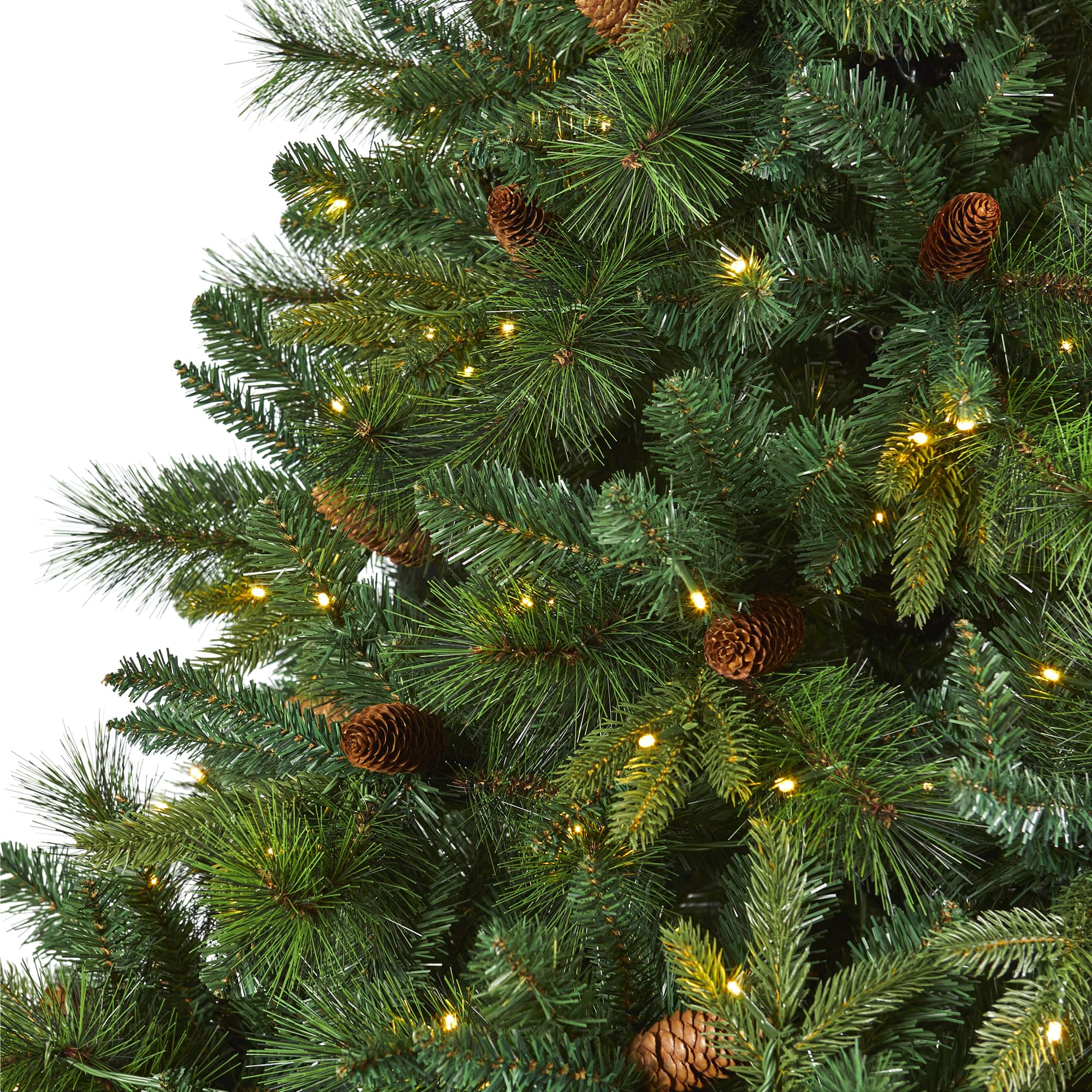 7.5ft. Pre-Lit West Virginia Mixed Pine Artificial Christmas Tree, Clear Lights